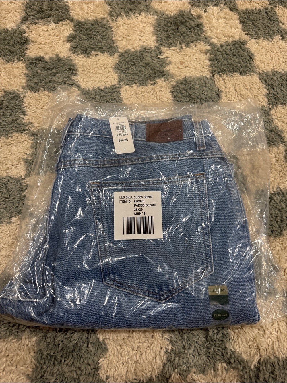 38x29 L.L. Bean Men's Faded Blue Classic Fit Jeans